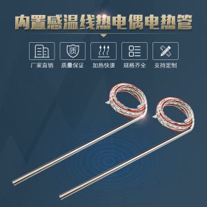 带感温线热电偶单头电加热管 模具加热棒