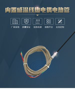 自带热电偶感温线KJ型单端加热管电热管